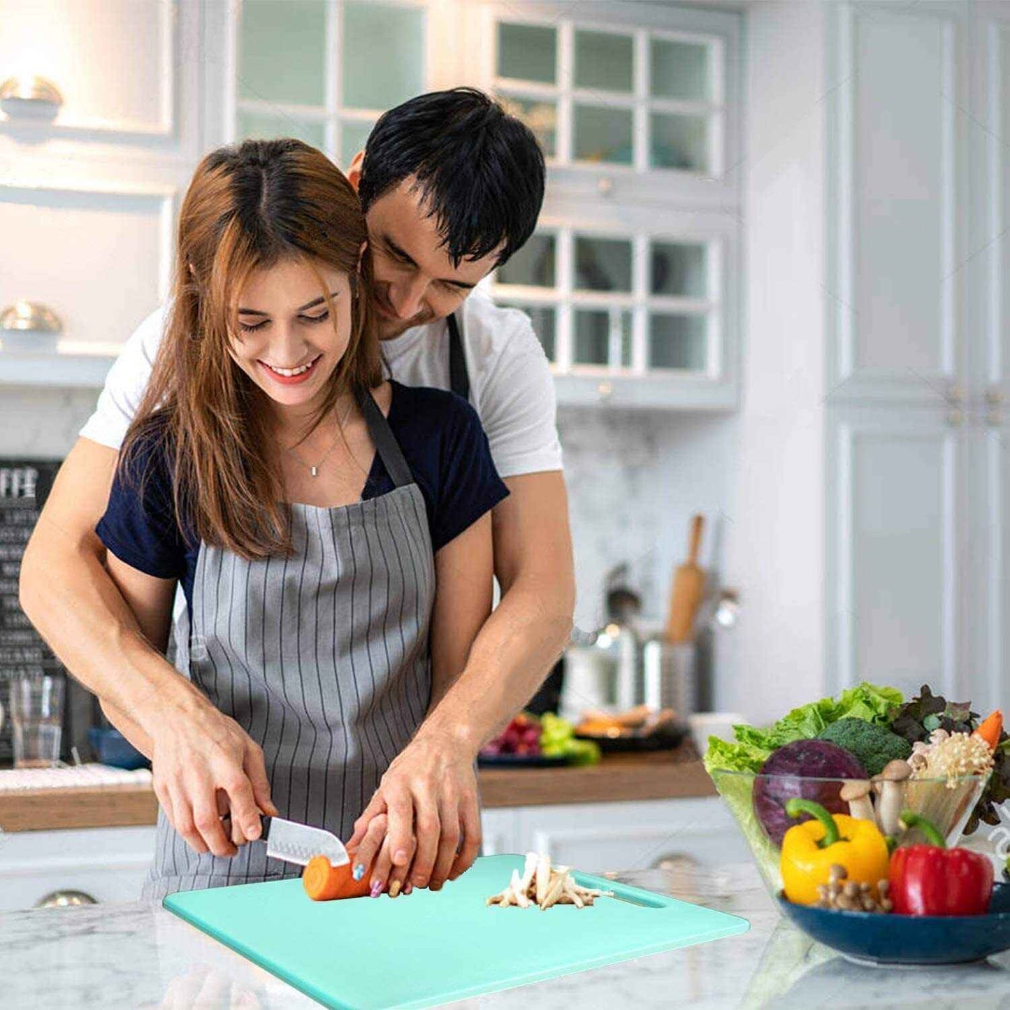 Premium Utility Chopping Board with Handles Food Safe BPA Free Dishwasher Safe