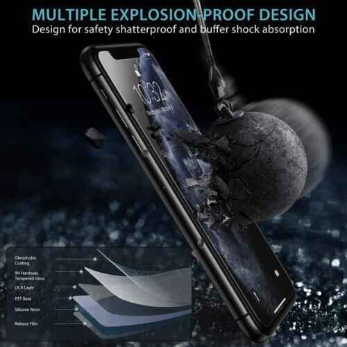 2-Pack iPhone 11 Pro Max/XS Max Screen Protectors, Tempered Glass, Install Frame