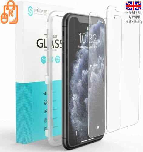 2-Pack iPhone 11 Pro Max/XS Max Screen Protectors, Tempered Glass, Install Frame