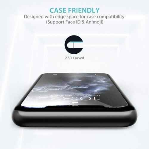 2-Pack iPhone 11 Pro Max/XS Max Screen Protectors, Tempered Glass, Install Frame