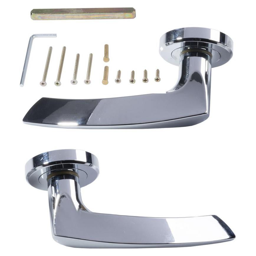 Premium Door Handles Polished Chrome Serozzetta Olivier ZIN3112PC