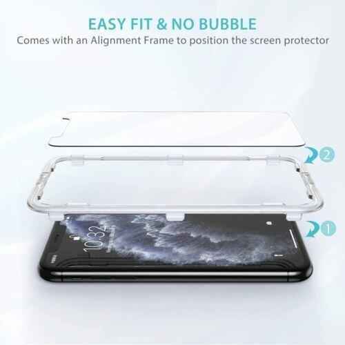 2-Pack iPhone 11 Pro Max/XS Max Screen Protectors, Tempered Glass, Install Frame