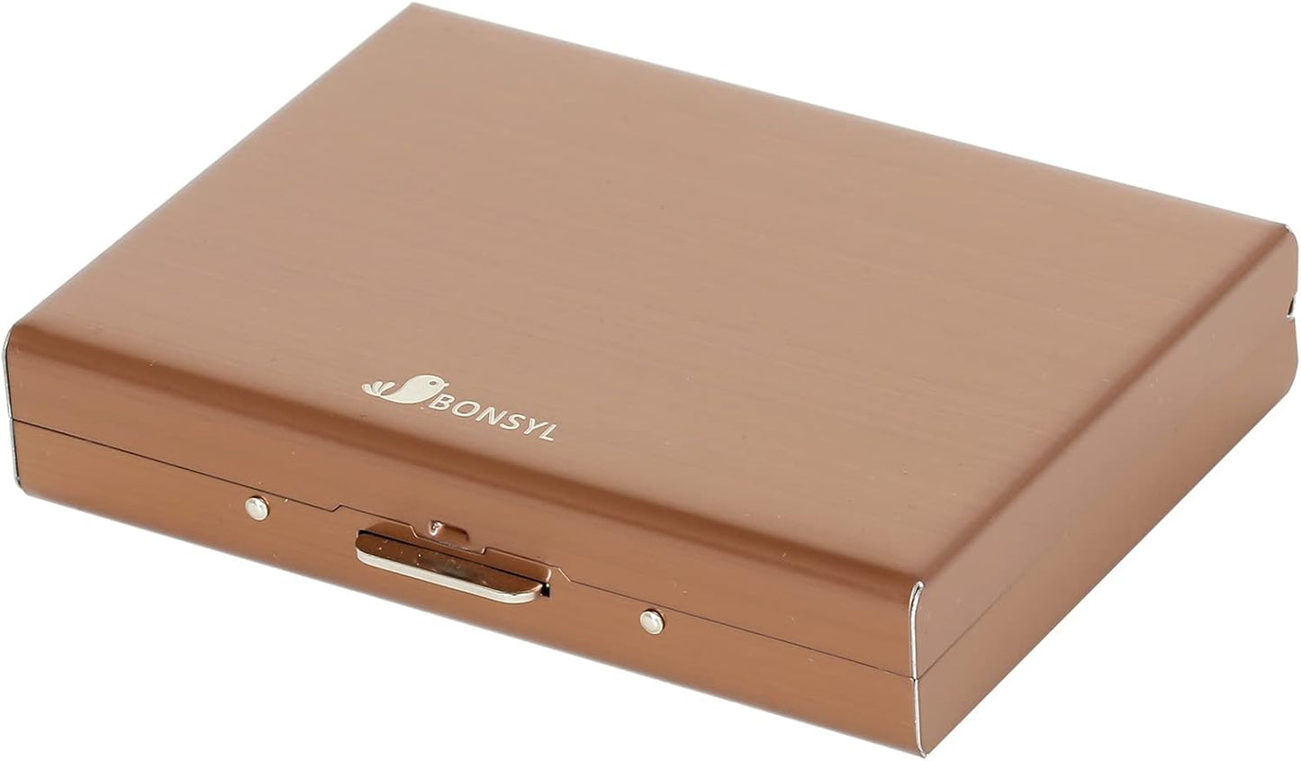 Stainless Steel Credit Card Holder RFID Blocking Slim Credit Card Case 8 Cards