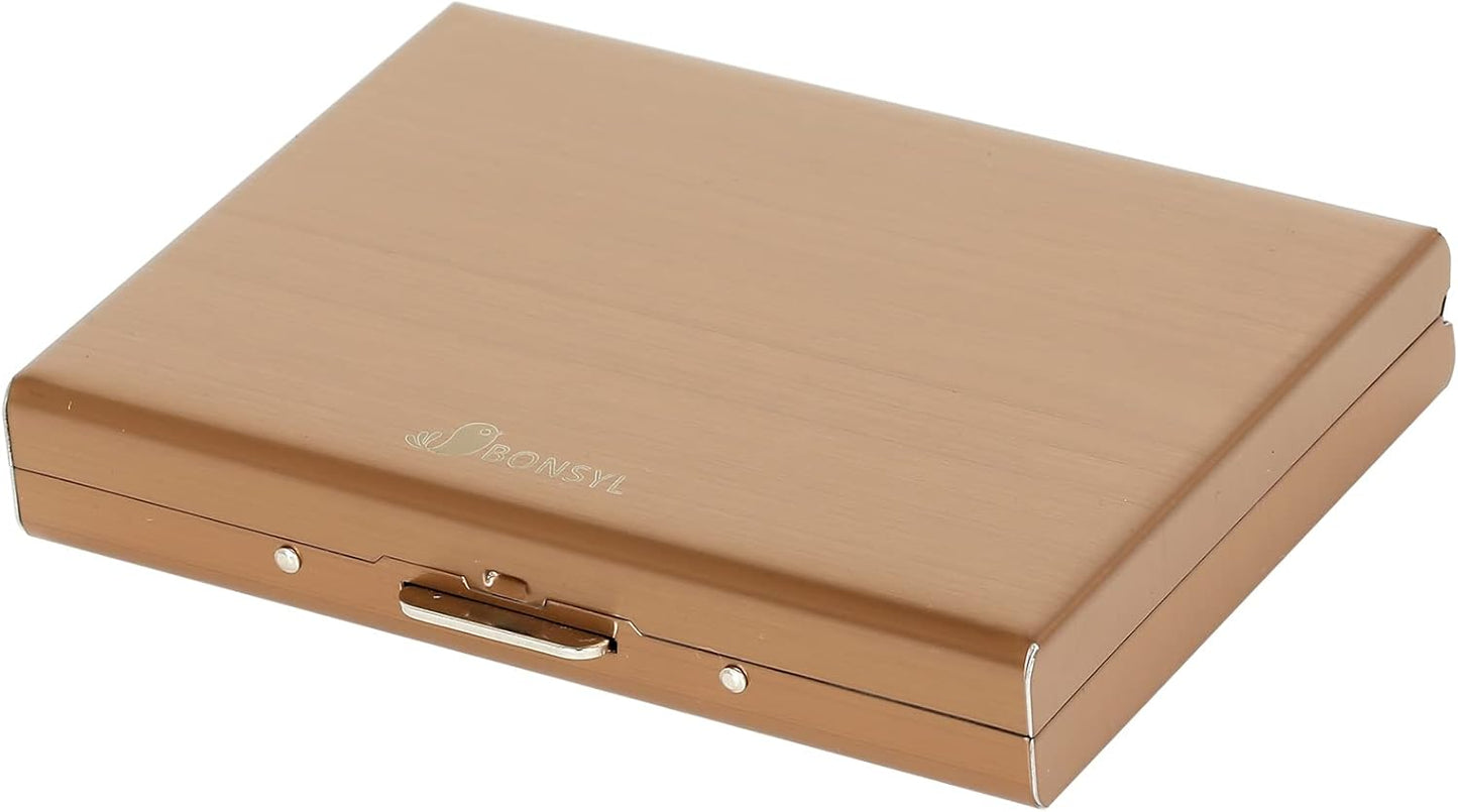 Stainless Steel Credit Card Holder RFID Blocking Slim Credit Card Case 8 Cards