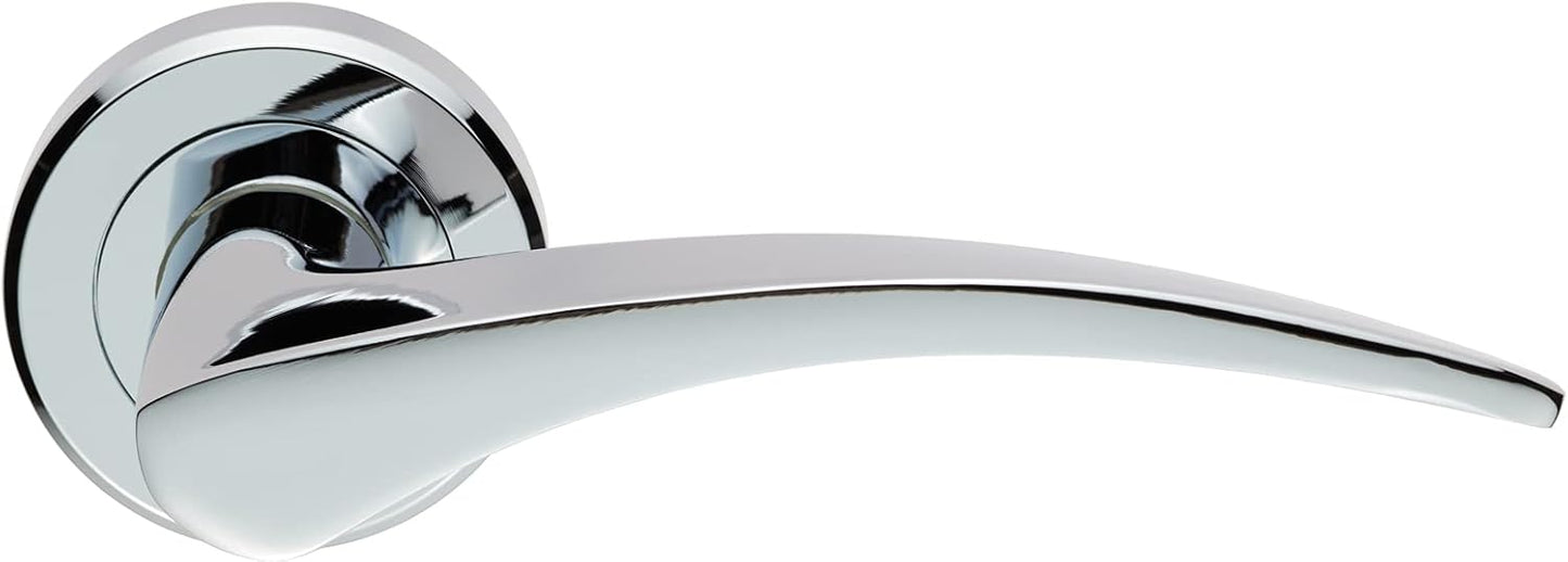 Premium Door Handles Polished Chrome Serozzetta Olivier ZIN3112PC