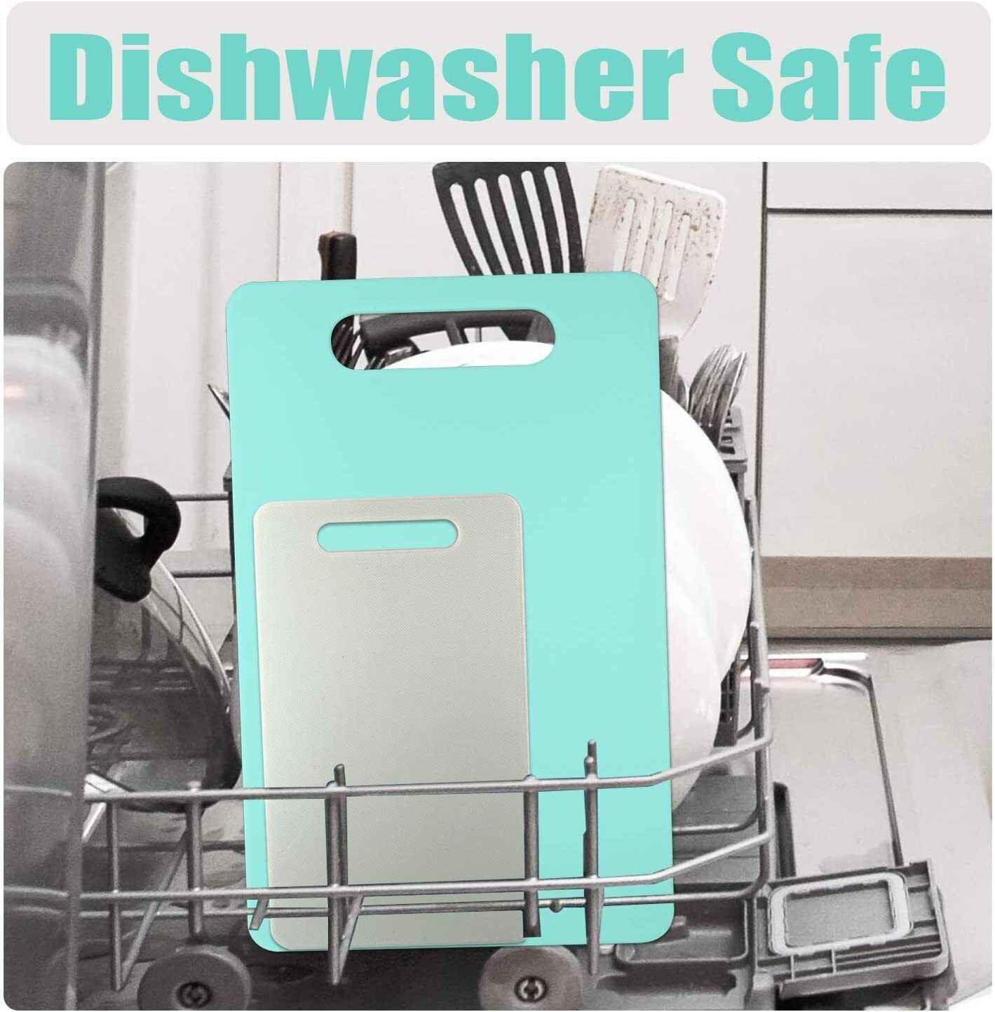 Premium Utility Chopping Board with Handles Food Safe BPA Free Dishwasher Safe