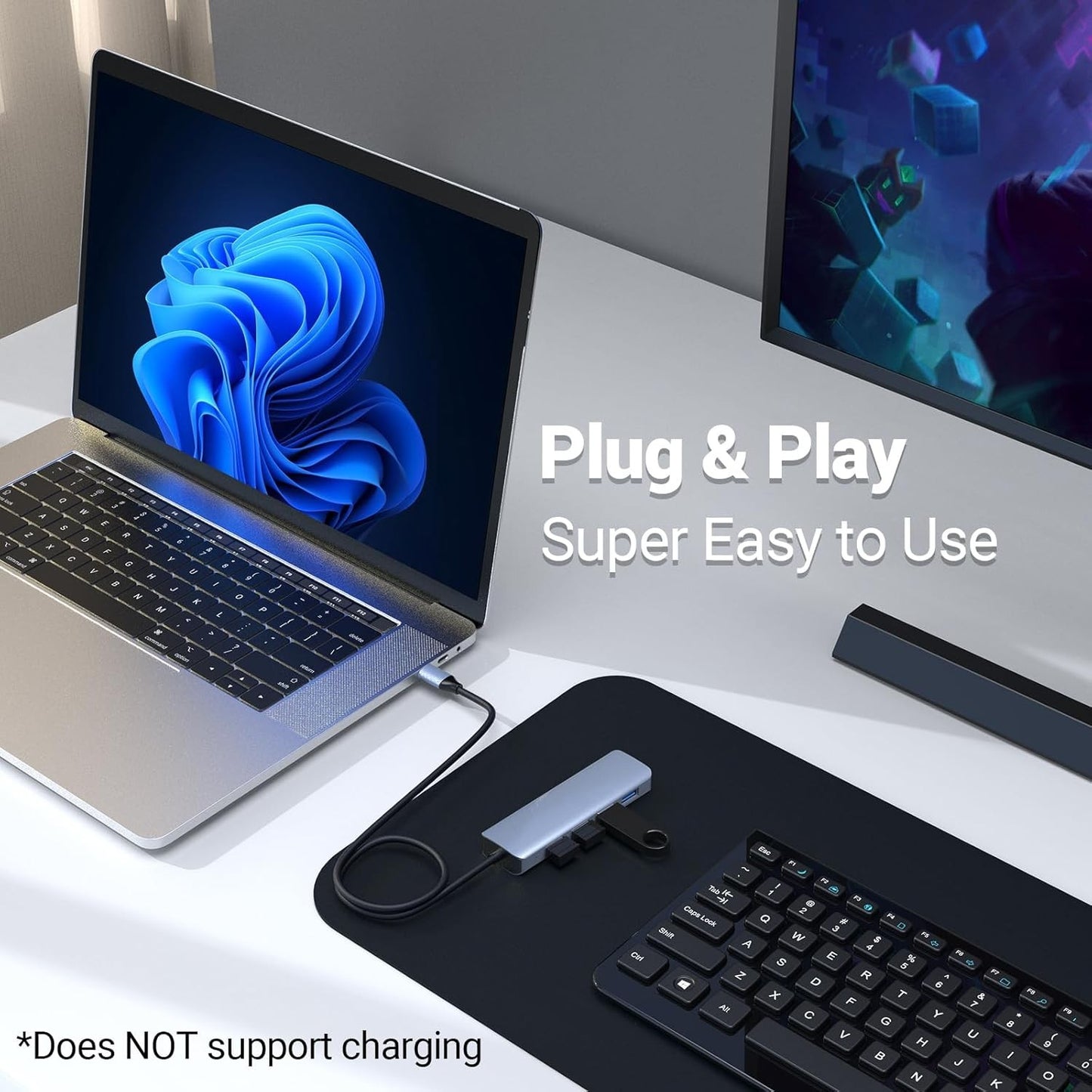 USB 3.2 HUB Ultra Slim Portable Data Hub 4 x USB 3.2 Compatible for Win & mac OS
