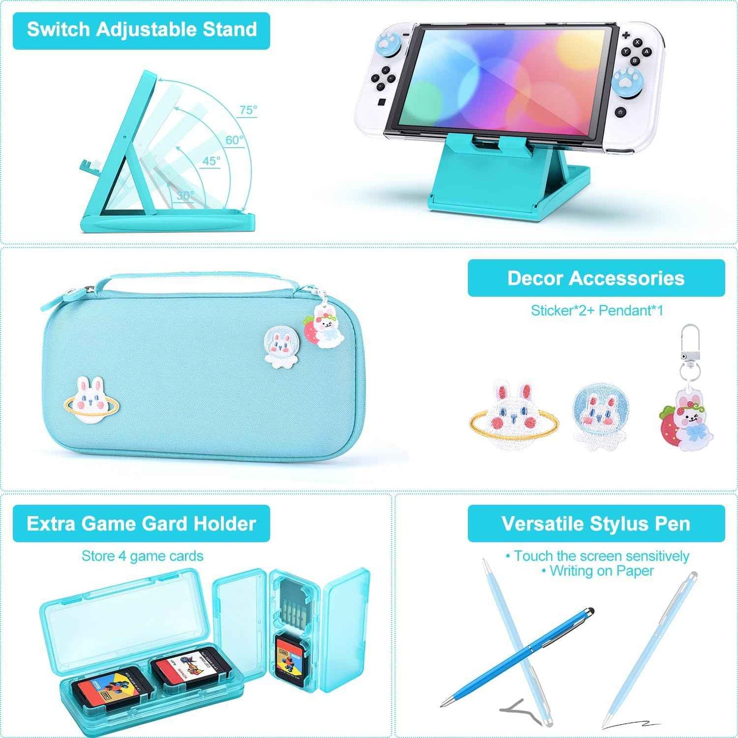 Nintendo Switch OLED Case 19-in-1 Bundle Carrying Case With Loads of Extras!