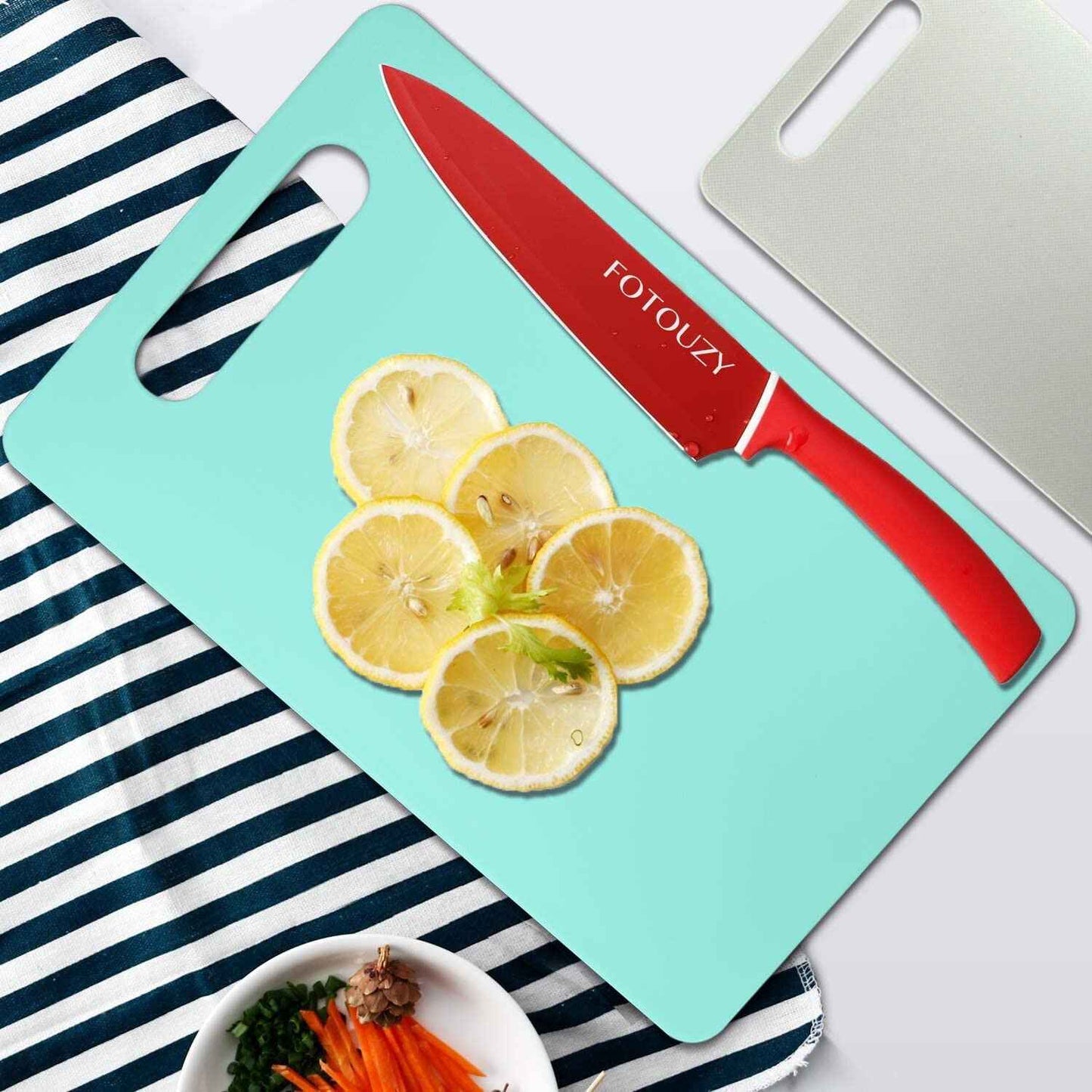 Premium Utility Chopping Board with Handles Food Safe BPA Free Dishwasher Safe