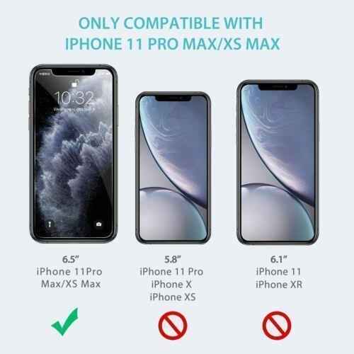 2-Pack iPhone 11 Pro Max/XS Max Screen Protectors, Tempered Glass, Install Frame