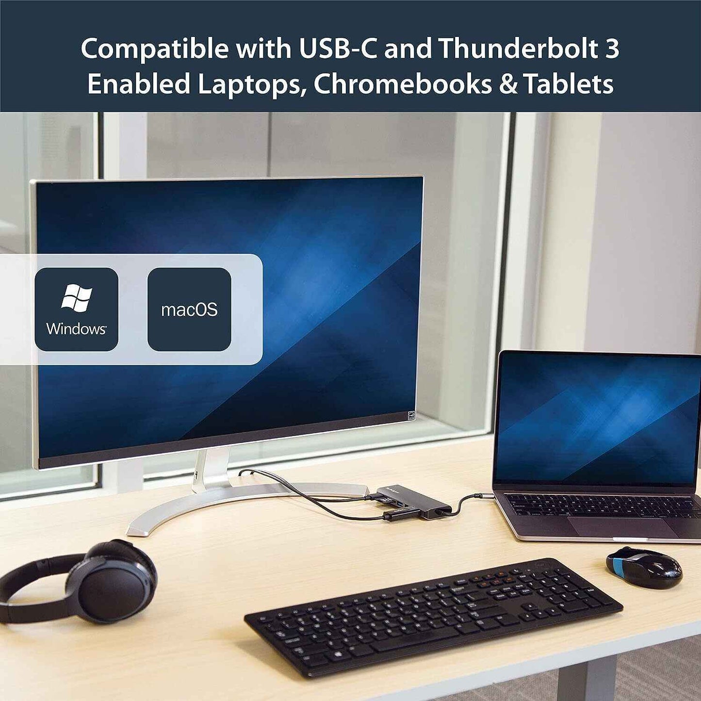 Multiport USB Station Adapter Docking Hub Laptop HDMI Type Type-C with Dock 3.0