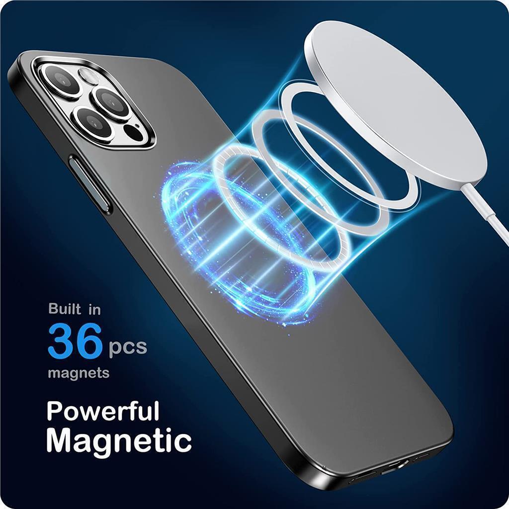 Premium Slim Magnetic Case for iPhone 13 Pro Max Compatible with MagSafe Charger