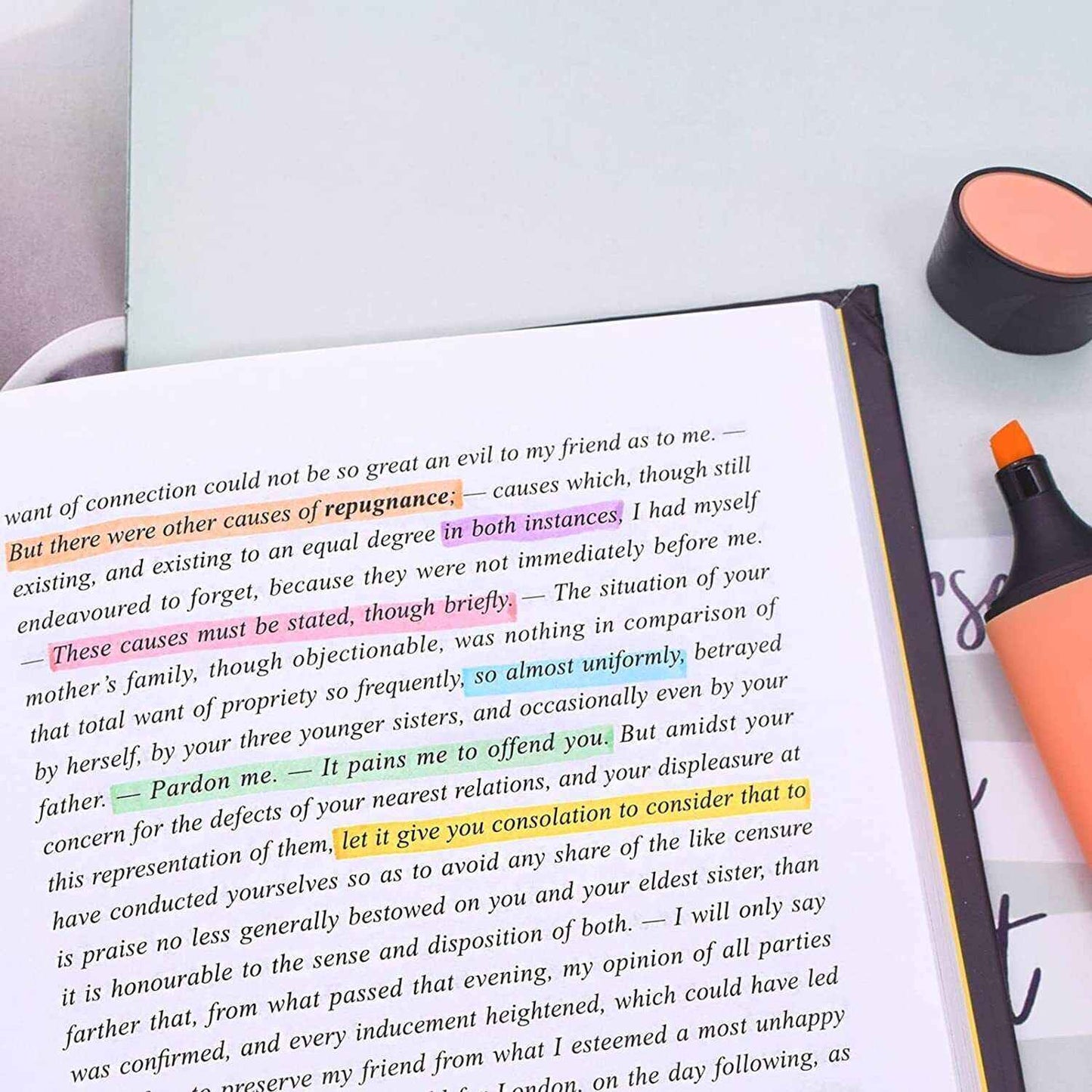 BACK TO SCHOOL YISAN Highlighters Pastel Markers, Set of 6 Assorted Colours