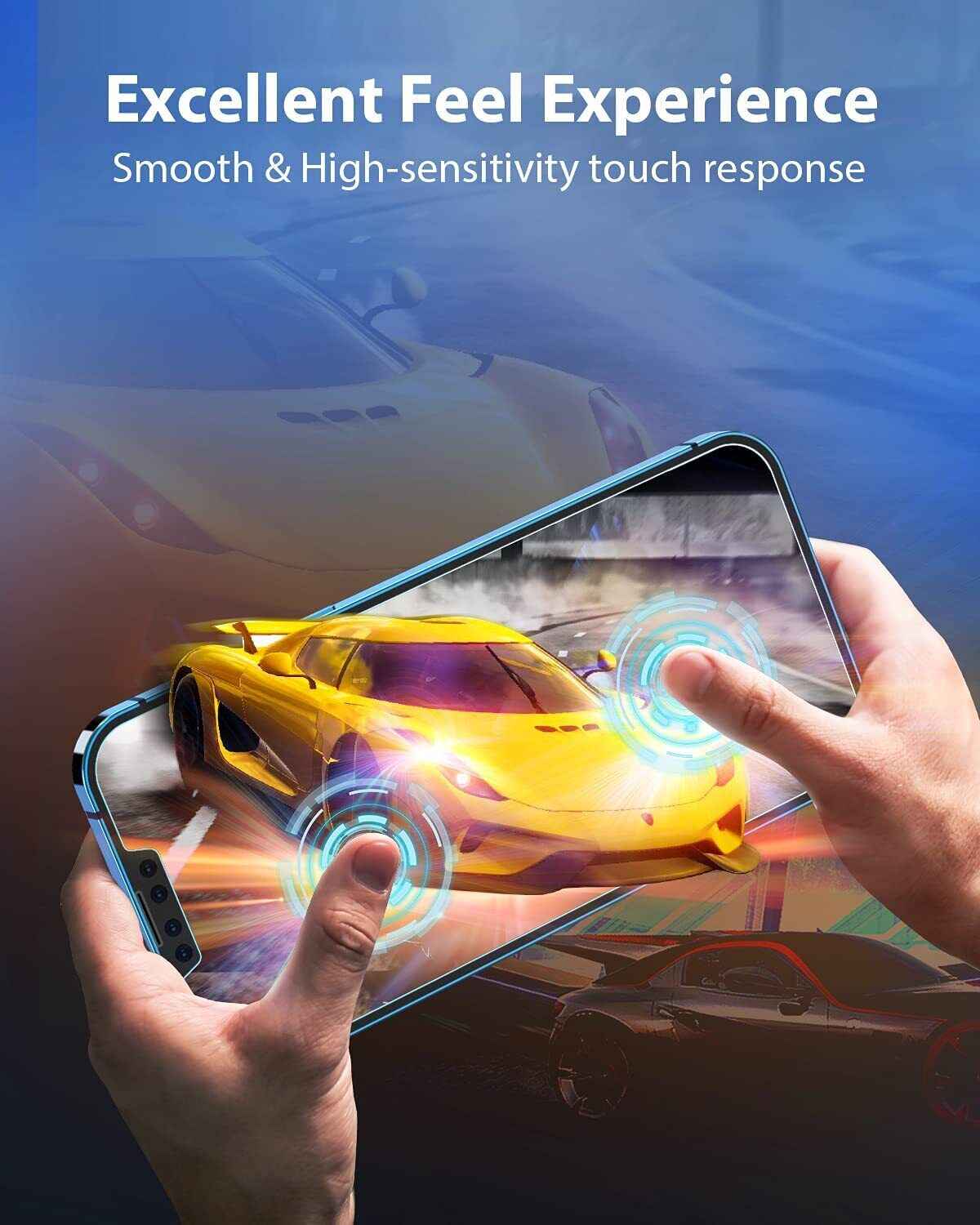 Tempered Glass Screen Protectors for iPhone 13 & 13 Pro with Auto-Alignment Kit.