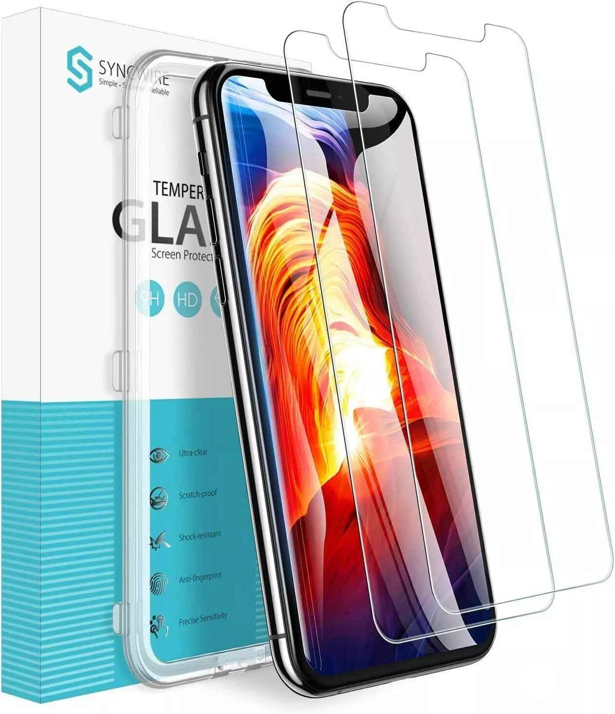 2-Pack iPhone 11 Pro Max/XS Max Screen Protectors, Tempered Glass, Install Frame