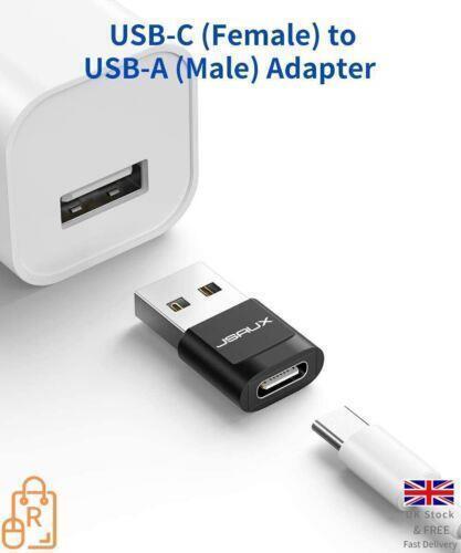 Premium USB Type C Female to USB A Male Adapter Converter Charger - Black