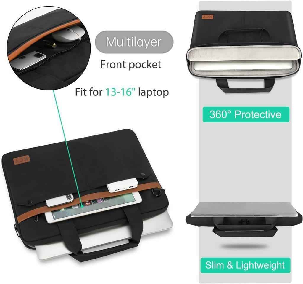 KCY 13 Inch Laptop Case with Detachable Shoulder Strap School Office Everyday