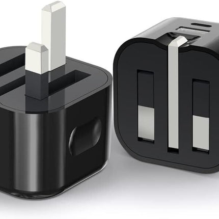 Fast PD Charger Dual USB Charging Adapter For iPhone Samsung Universal UK PLUG