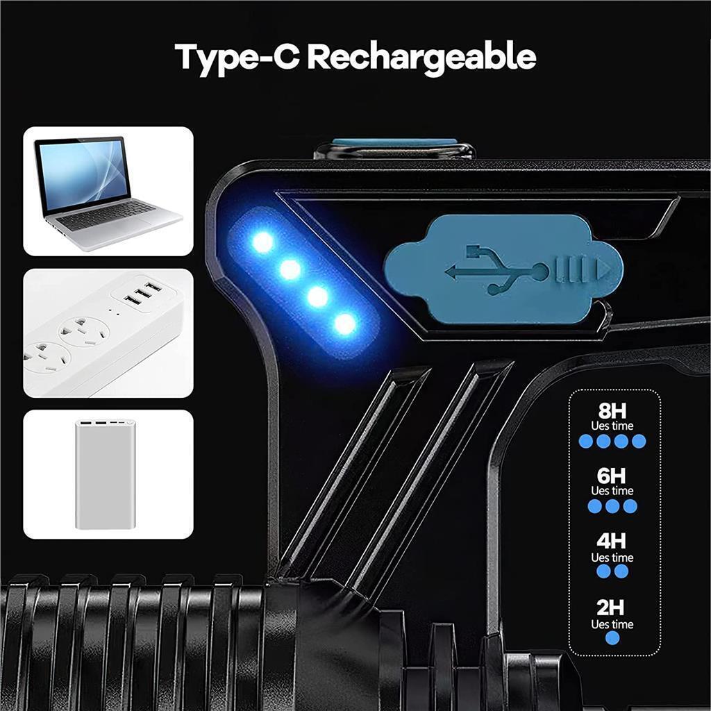Rechargeable LED Torch, 6000 Lumens Super Bright Flash light with Handle