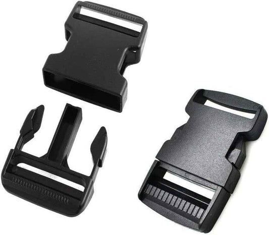 Delrin Side Release Buckles, 5 Sizes, for Webbing DIY Paracord Bracelets, Black