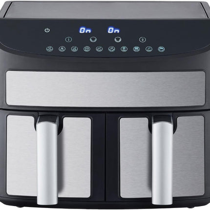 Domestic King 7L Digital Dual Basket 2400W Air Fryer With Recipe Book, 3.5L Each