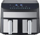 Domestic King 7L Digital Dual Basket 2400W Air Fryer With Recipe Book, 3.5L Each