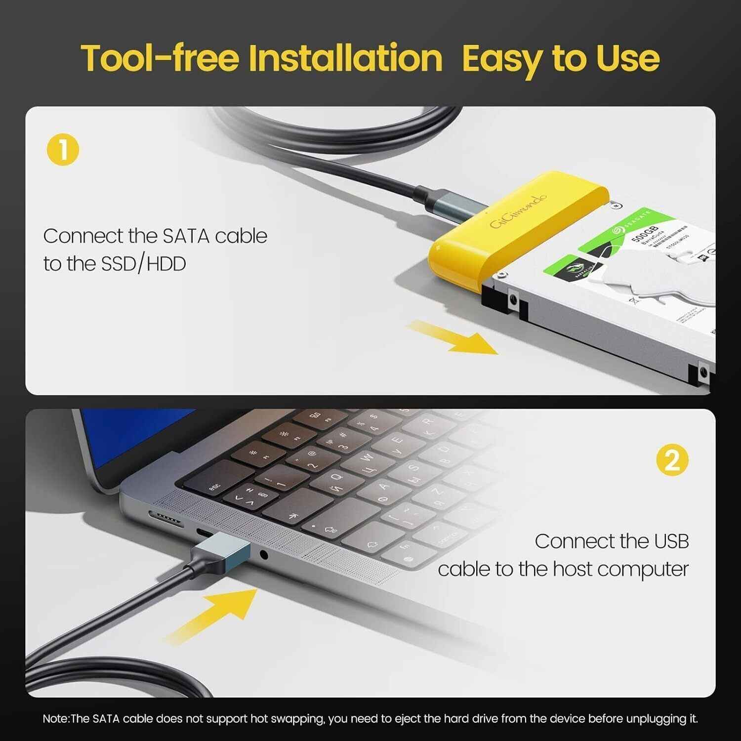 USB 3.0 to SATA Adapter Cable to 2.5 SSD & HDD with UASP Support 0.5M Cableg