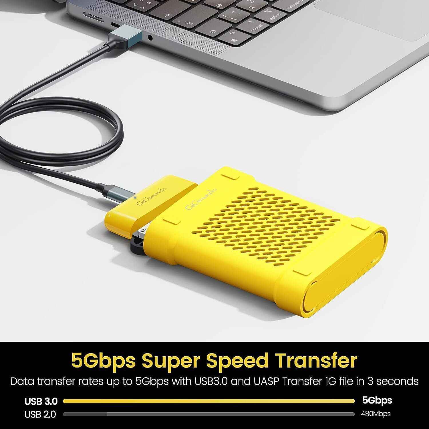 USB 3.0 to SATA Adapter Cable to 2.5 SSD & HDD with UASP Support 0.5M Cableg