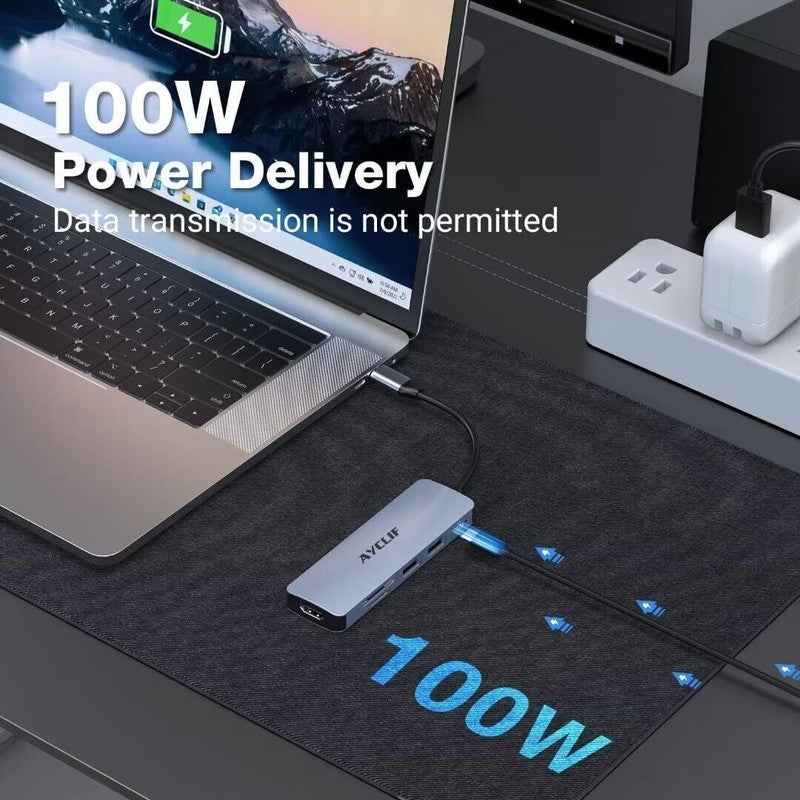 6-in-1 USB-C Laptop Dock 4K HDMI & SD/TF Reader Ultimate Connectivity Solution