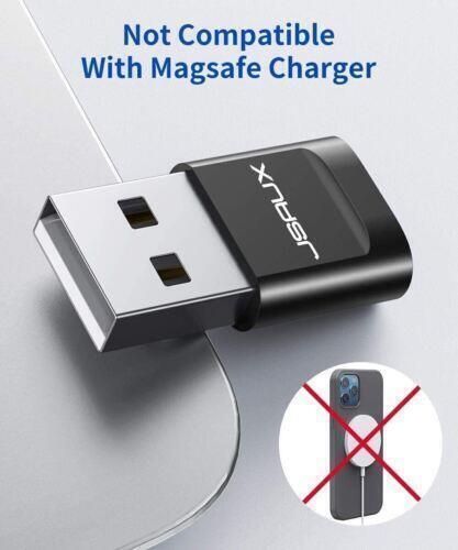 Premium USB Type C Female to USB A Male Adapter Converter Charger - Black