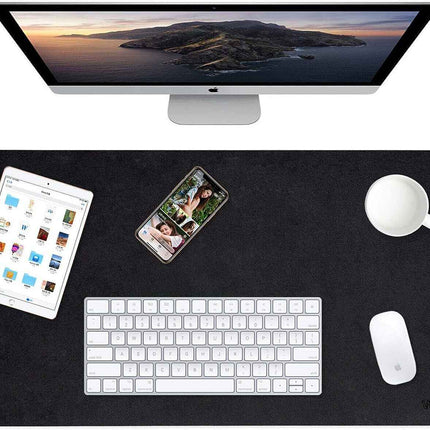 Desk Protector Faux Leather Reversible for Office and Home Black & Red 80cm*40cm