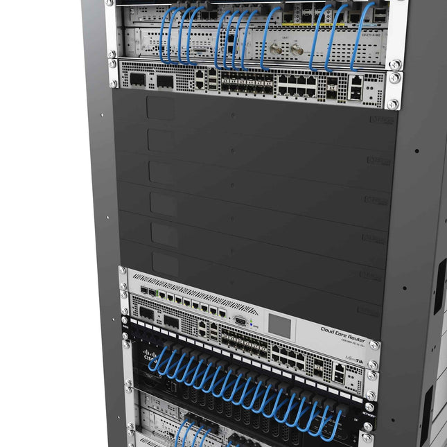 19″ Server Rack 6 X 1U Blanking Panels Snappable Tool-Free Mounting Black/Grey