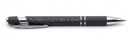 Funny Engraved Metal Pen & Gift Pouch - This Meeting Could've Been An Email Gift