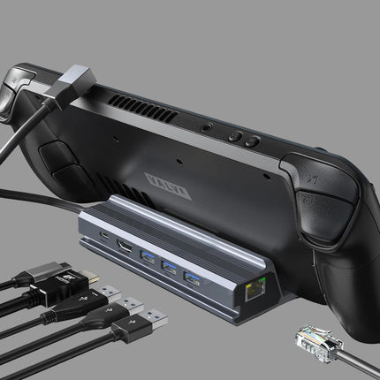 Valve Steam Deck Docking Station 6 in 1 HDMI 2.0 4K@60Hz Gigabit Ethernet