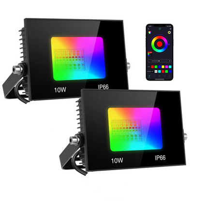 Smart Garden Lights 10W Wi-Fi RGBW Tuya Compatible Link to Home Assistant 2 Pack