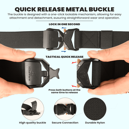 HikeWare Tactical Nylon Hiking Belt