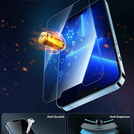 iPhone 13 & 13 Pro Tempered Glass Screen Protectors with Auto-Alignment Kit