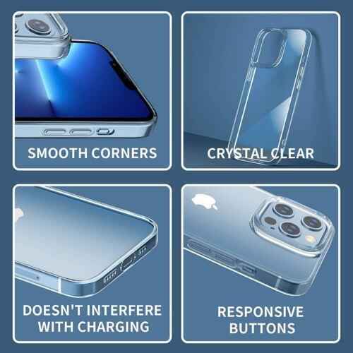 iPhone 13 Pro Max Case, Clear Shockproof Tough Body Great Phone Protector