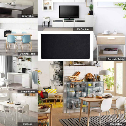 Desk Protector Faux Leather Reversible for Office and Home Black & Red 80cm*40cm