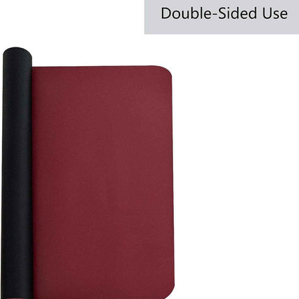 Desk Protector Faux Leather Reversible for Office and Home Black & Red 80cm*40cm