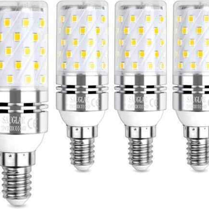 E14 LED Corn Bulb 12W Energy Efficient Solution Lasting up to 25,000 Hours 2 Pk