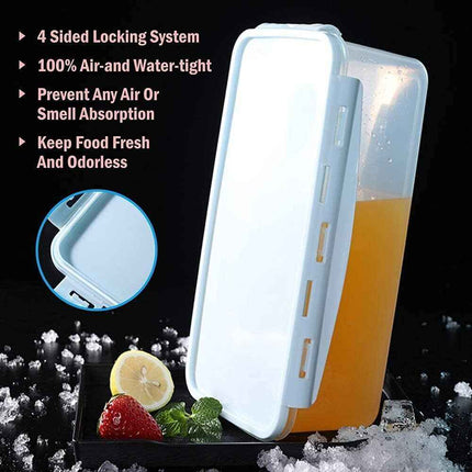 Premium Ice Cube Trays With Air Tight Container With Lid 4 Trays Makes 188 Cubes
