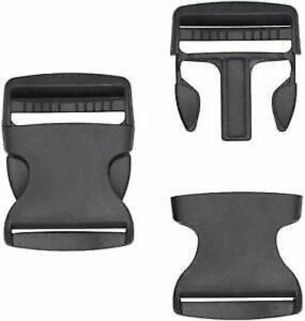 Delrin Side Release Buckles, 5 Sizes, for Webbing DIY Paracord Bracelets, Black