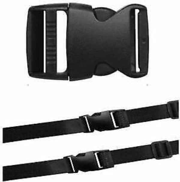 Delrin Side Release Buckles, 5 Sizes, for Webbing DIY Paracord Bracelets, Black