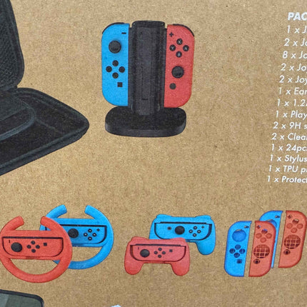 Nintendo Switch 24-In-1 Mega Bundle - Charging Stand Case Wheels & More