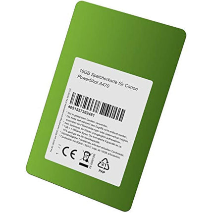 16GB memory card for Canon PowerShot A470