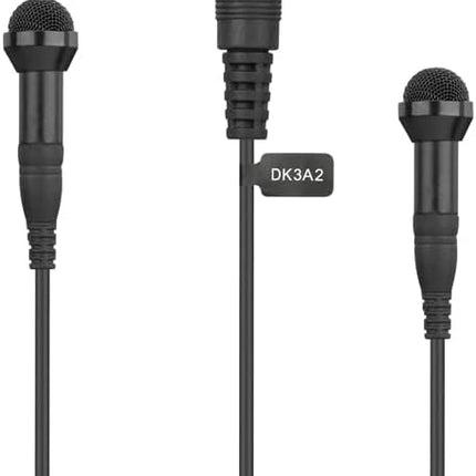 Saramonic DK3A2 | 2-Person Premium Dual Stereo Omnidirectional Lavalier with Locking 3.5mm TRS for Portable Recorders, Mixers, Cameras and Wireless Transmitters