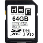 64GB Professional V30 Speicherkarte für Canon PowerShot SX540 HS
