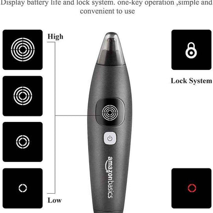 Portable Electric Nose Ear Hair Trimmer Electric Clipper Dual Spinning Blade