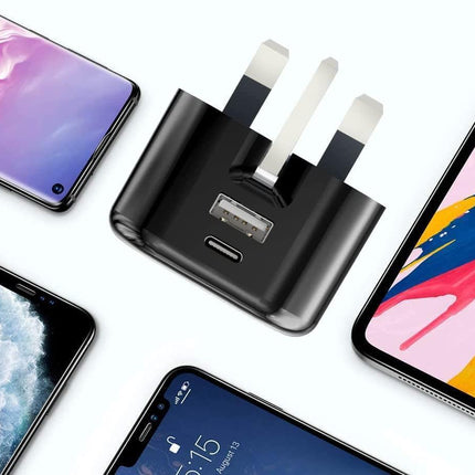 Fast PD Charger Dual USB Charging Adapter For iPhone Samsung Universal UK PLUG